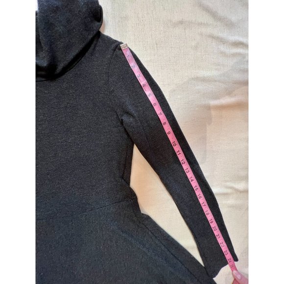 GO Couture Fit & Flare Cowl Neck Sweater Dress Gray Long Sleeve USA Large NWOT - Picture 10 of 10